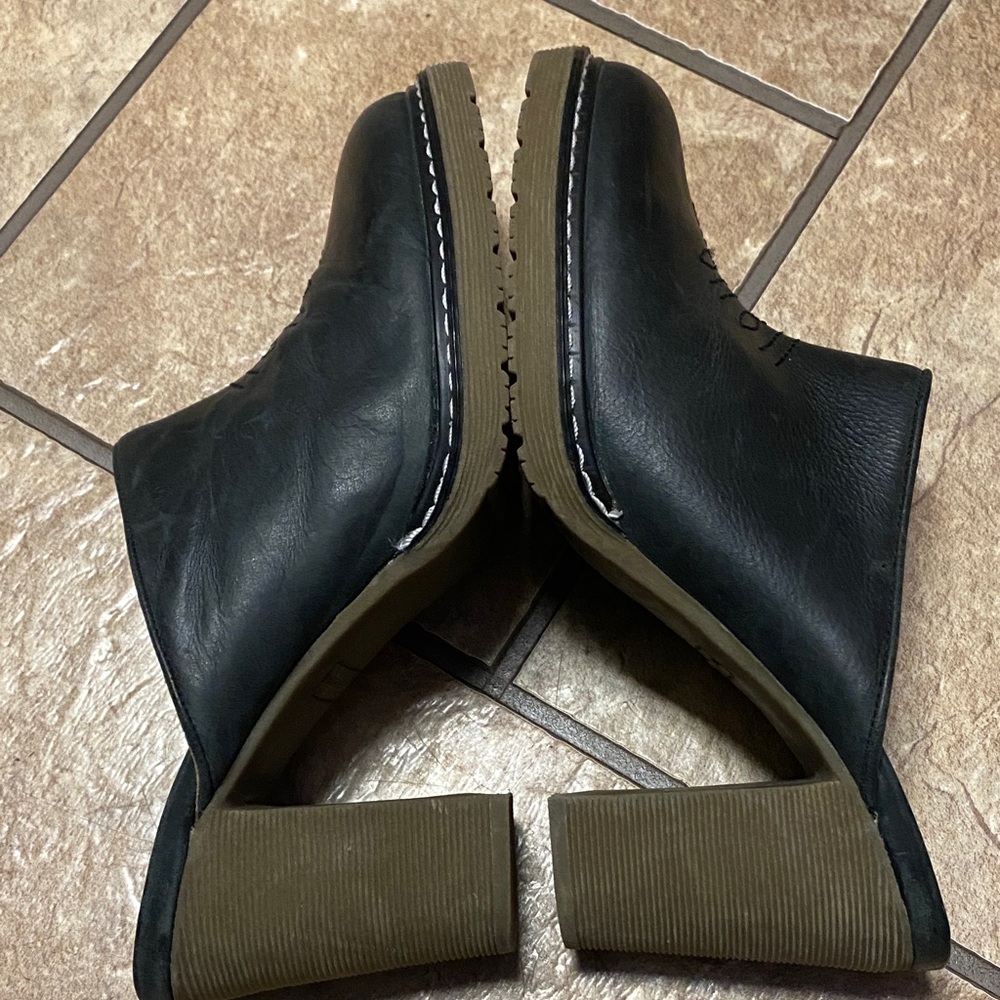 Roper Black Leather Slip-On Clog Mules 8 Western Vibes Cowgirl Office - Picture 5 of 10